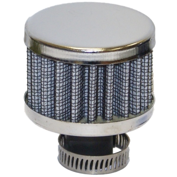 12MM SILVER BREATHER FILTER CAR/MOTORCYCLE AIR/OIL/ENGINE CRANKCASE